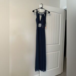 Beautiful evening gown or prom dress.